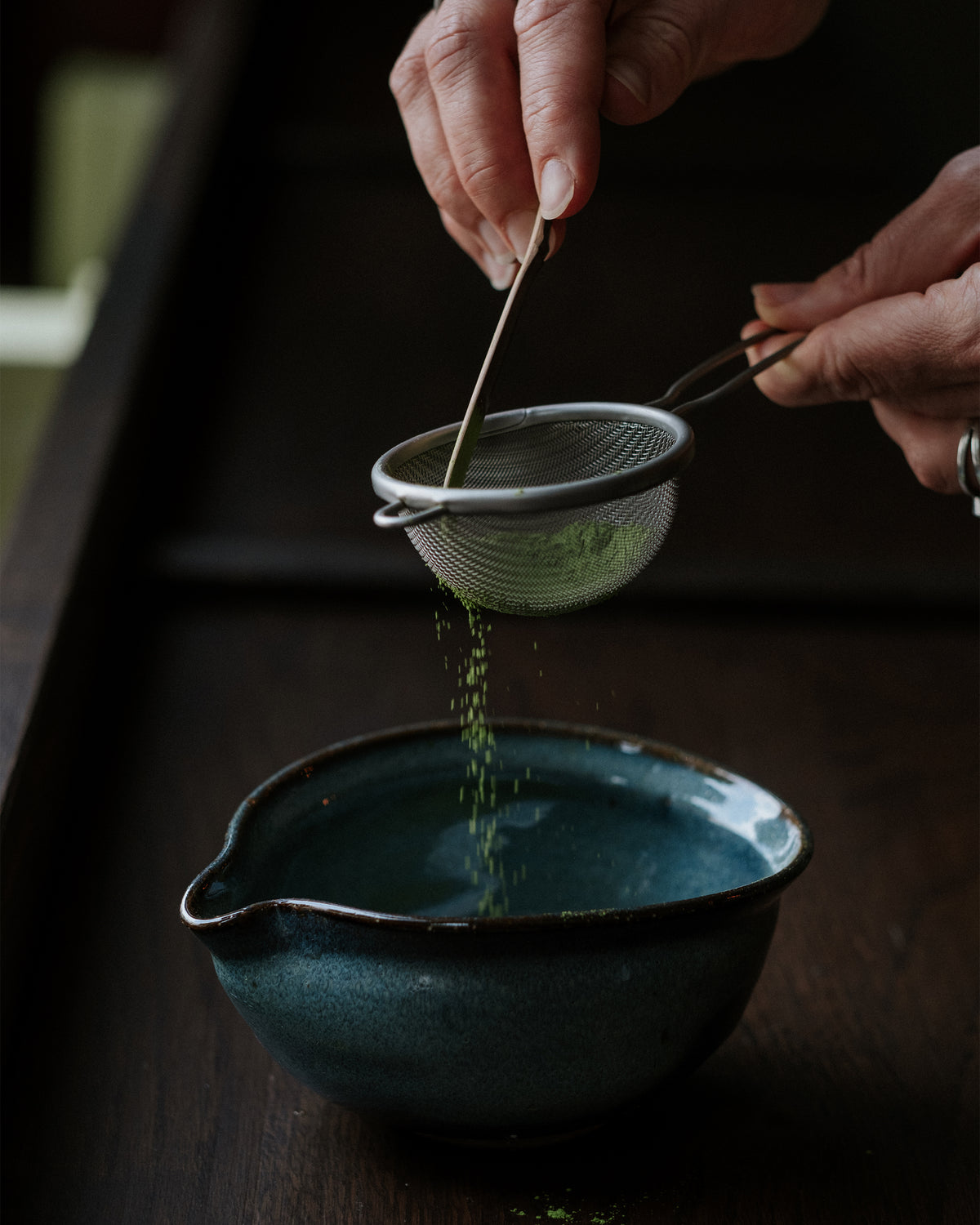Bamboo matcha spoon, detail