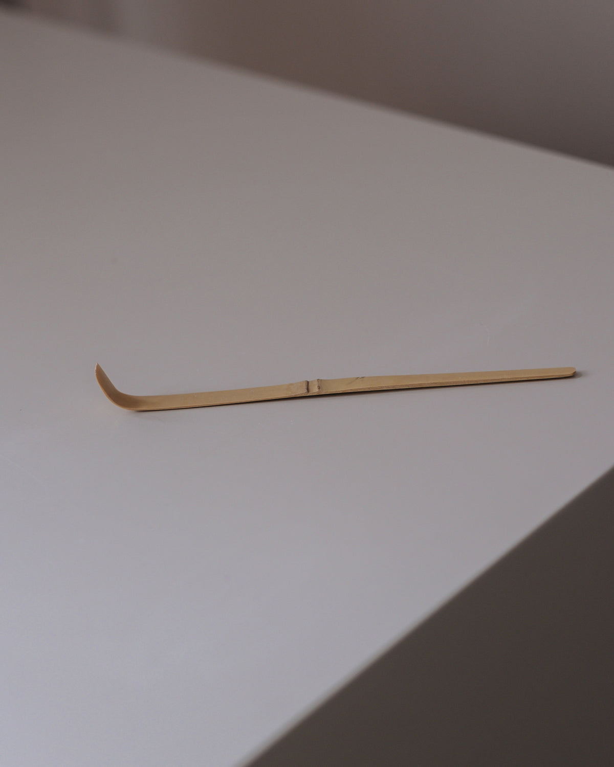 Bamboo matcha spoon, styled