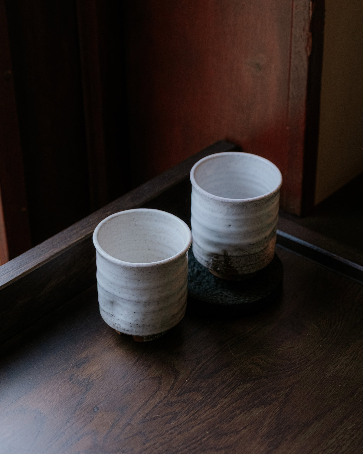 Kūkai ceramic cups, pair