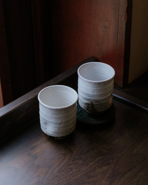 Kūkai ceramic cups, pair