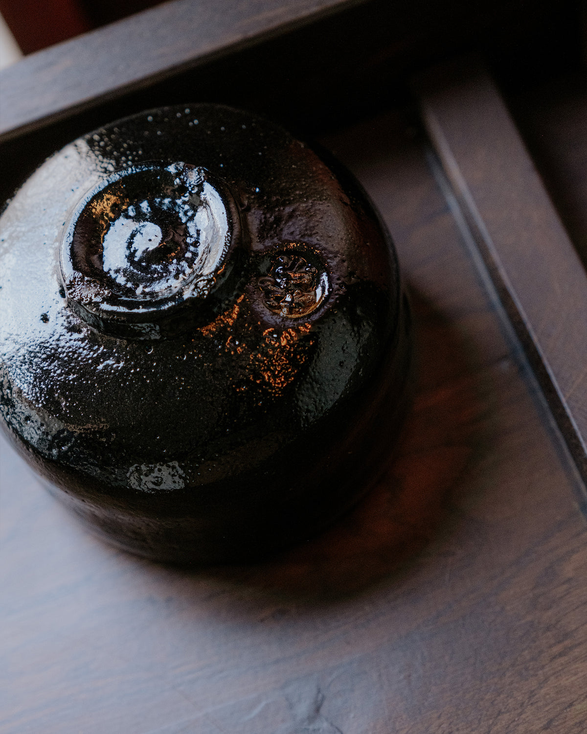 Chawan 10, raku bowl base detail