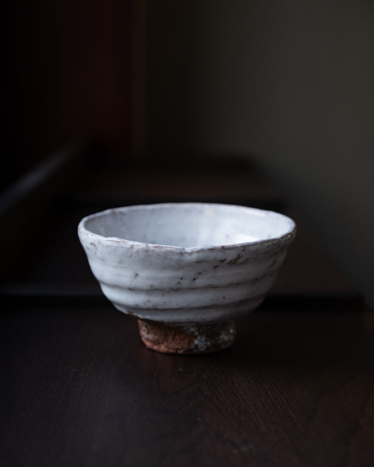 Hagi chawan by Kanzan Shinjo, bowl detail