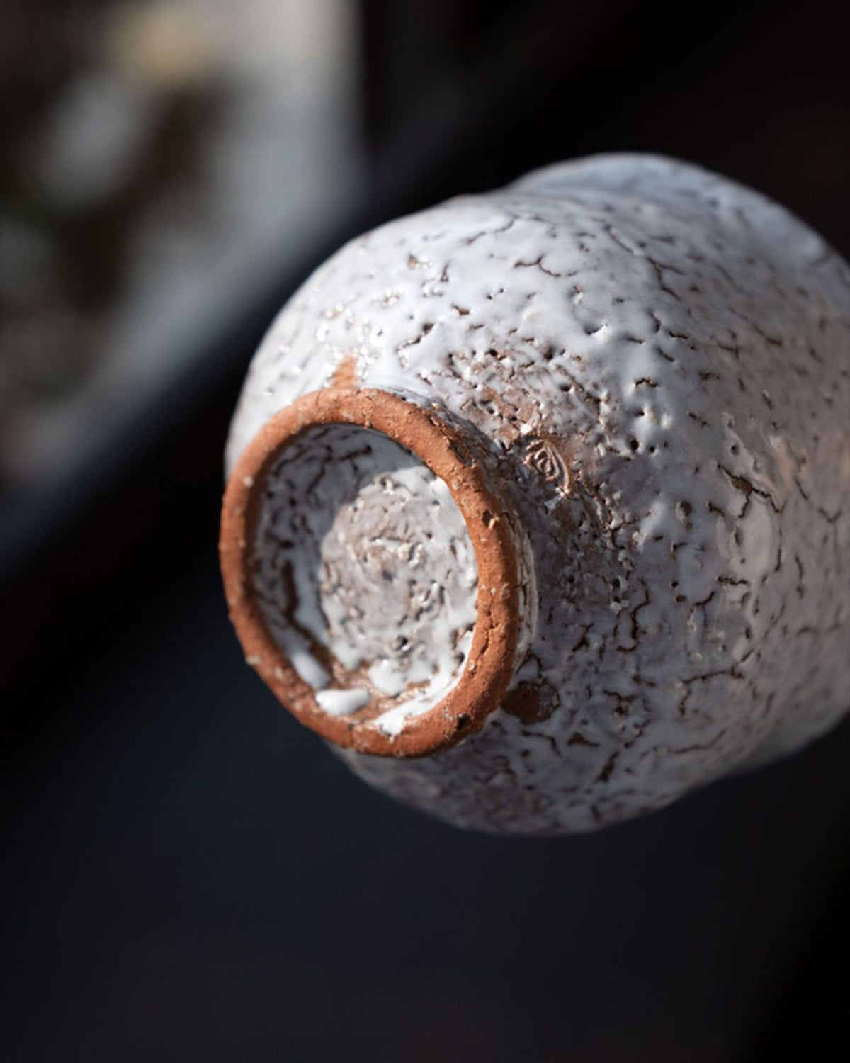 Hagi chawan by Kunisuke Nakahara, foot detail